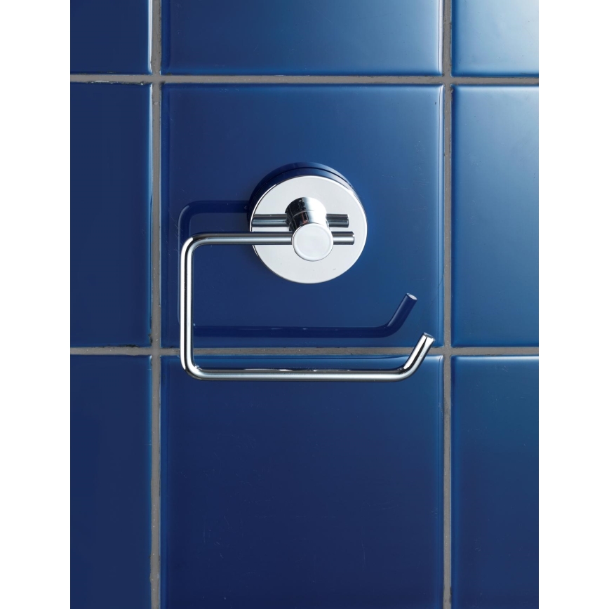 WENKO 20899100-Nosilec toaletnega papirja VACUUM-LOC MILAZZO 13x10,5 cm sijajni krom