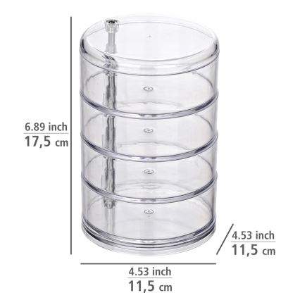 WENKO 20990100 - Organizator TOWER 11,5x17,5 cm prozoren