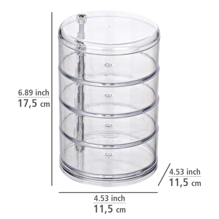 WENKO 20990100 - Organizator TOWER 11,5x17,5 cm prozoren