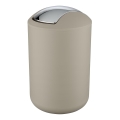 WENKO 21222100 - Koš BRASIL 19,5x31 cm bež/sijajni krom