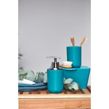WENKO 21224100 - Dozator za milo BRASIL 7,3 x 16,5 cm turkizna/sijajni krom