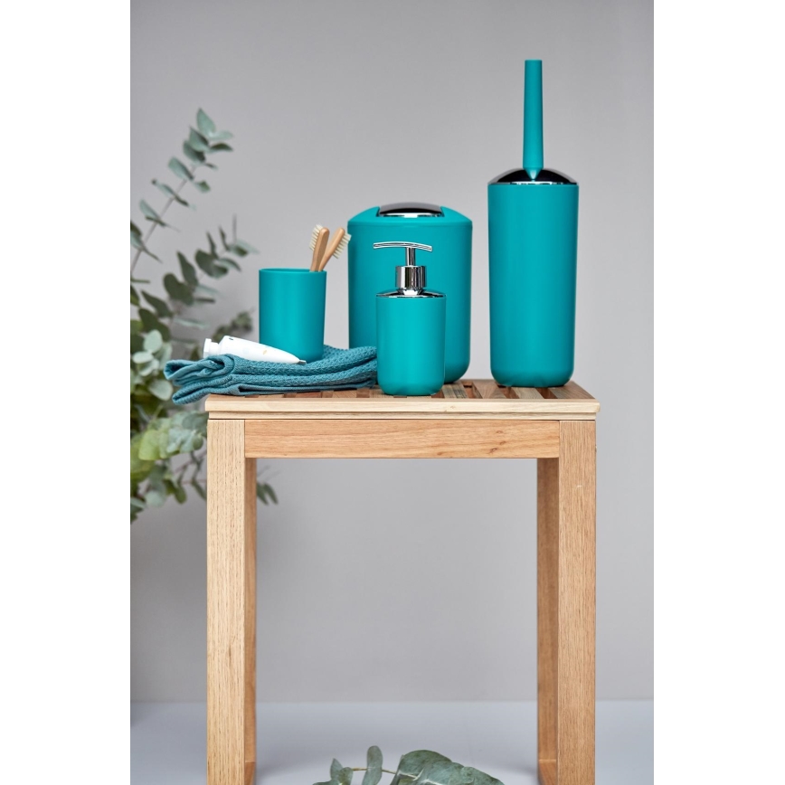 WENKO 21225100 - WC krtača BRASIL 10x37 cm turkizna/sijajni krom