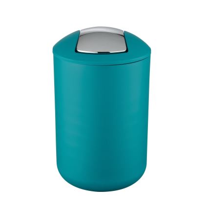 WENKO 21227100 - Koš za smeti BRASIL 19,5x31 cm turkizna/sijajni krom