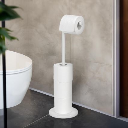 WENKO 21424100 - Nosilec toaletnega papirja 21x55 cm bel