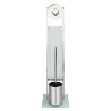 WENKO 21564100 - WC ščetka RIVALTA 18x70 cm iz nerjavečega jekla/srebrna/bela/črna