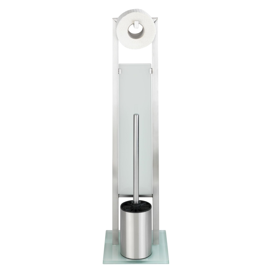 WENKO 21564100 - WC ščetka RIVALTA 18x70 cm iz nerjavečega jekla/srebrna/bela/črna