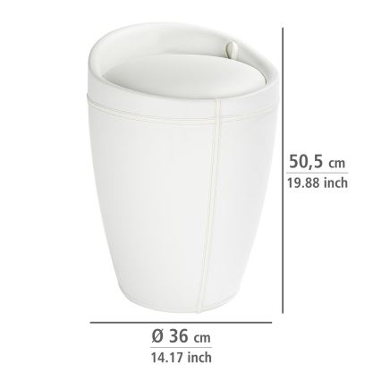 WENKO 21773100 - Stolček CANDY 36x50,5 cm bela/črna