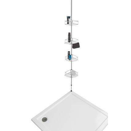 WENKO 21803100-Kotna polica DOLCEDO 31x275 cm iz nerjavečega jekla/sijajni krom