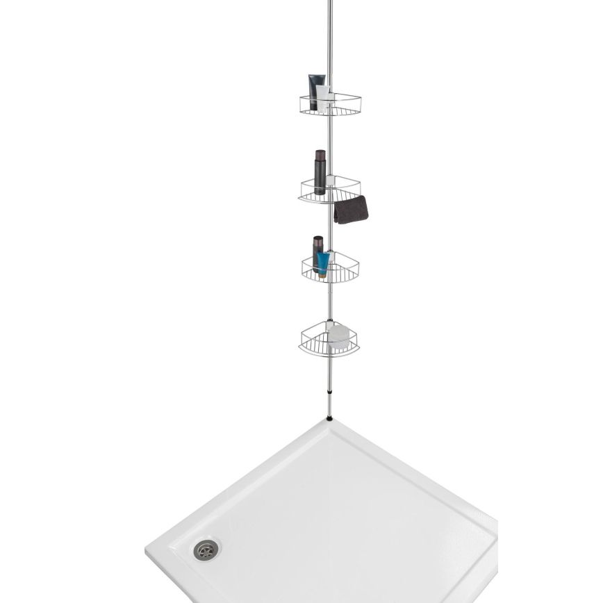 WENKO 21803100-Kotna polica DOLCEDO 31x275 cm iz nerjavečega jekla/sijajni krom