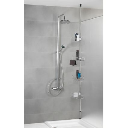 WENKO 21803100-Kotna polica DOLCEDO 31x275 cm iz nerjavečega jekla/sijajni krom