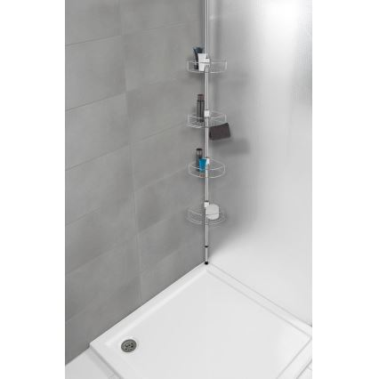 WENKO 21803100-Kotna polica DOLCEDO 31x275 cm iz nerjavečega jekla/sijajni krom