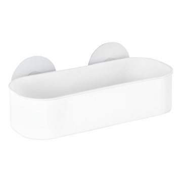 WENKO 21824100-Polica OSIMO iz plastike 27x12 cm bela/prozorna