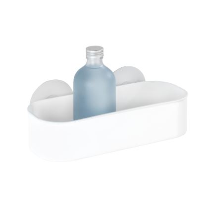 WENKO 21824100-Polica OSIMO iz plastike 27x12 cm bela/prozorna