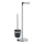 WENKO 21836800 - WC krtača PARUS 25,5 x 57 cm, nerjaveče jeklo/srebrna/črna