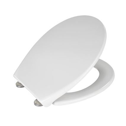 WENKO 21903100-WC sedež za WC SAMOS 44,5x37,5 cm bela/srebrna