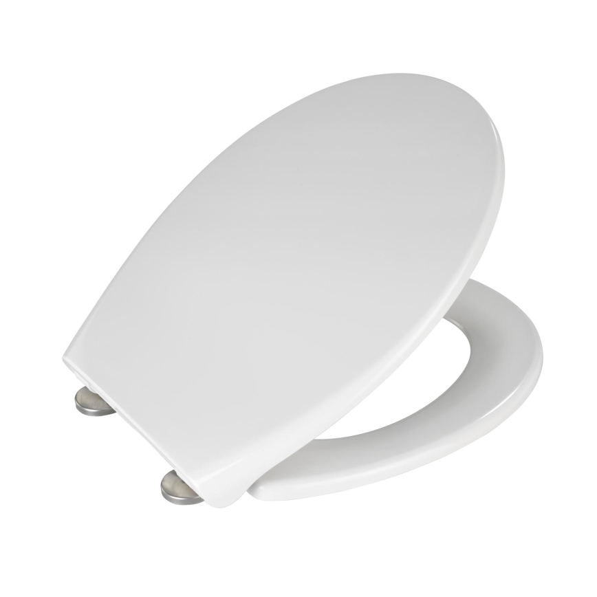 WENKO 21903100-WC sedež za WC SAMOS 44,5x37,5 cm bela/srebrna