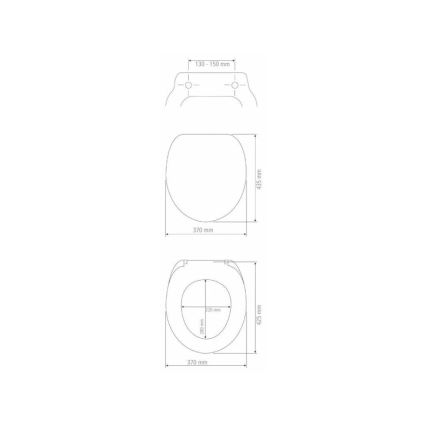 WENKO 21905100-WC sedež SECURA 37x44 cm bela/siva