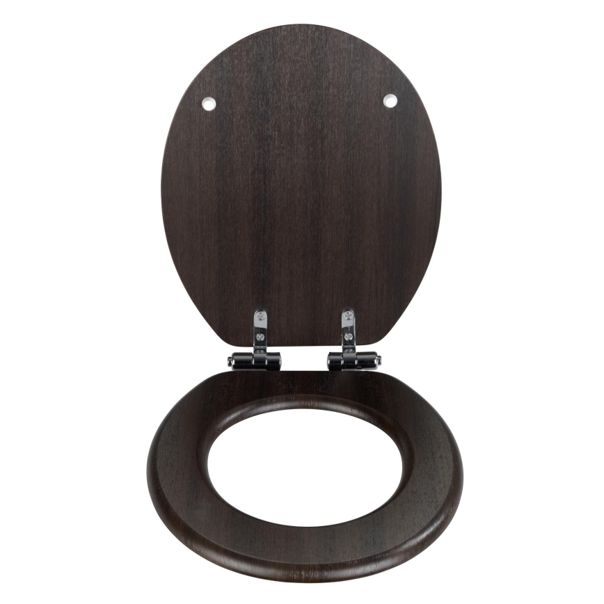 WENKO 22015100-WC sedež WENGE 35,5x42,5 cm rjava/srebrna