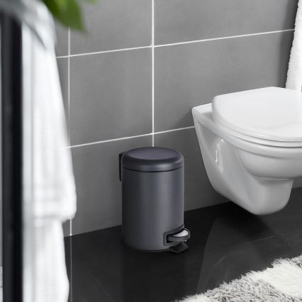 WENKO 22143800 - Koš LEMAN 17x25 cm črn