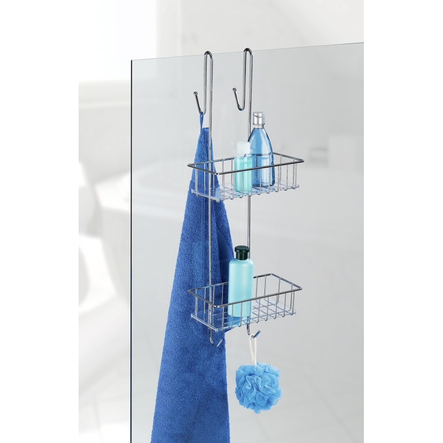 WENKO 22213100 - Stojalo ALDO 24,5x70 cm nerjaveče jeklo/srebrna