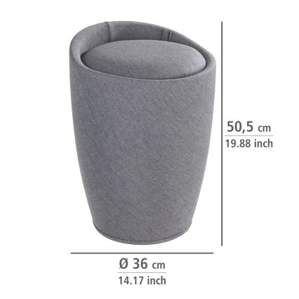 WENKO 22448100 - Stolček CANDY 36x50,5 cm siva/črna
