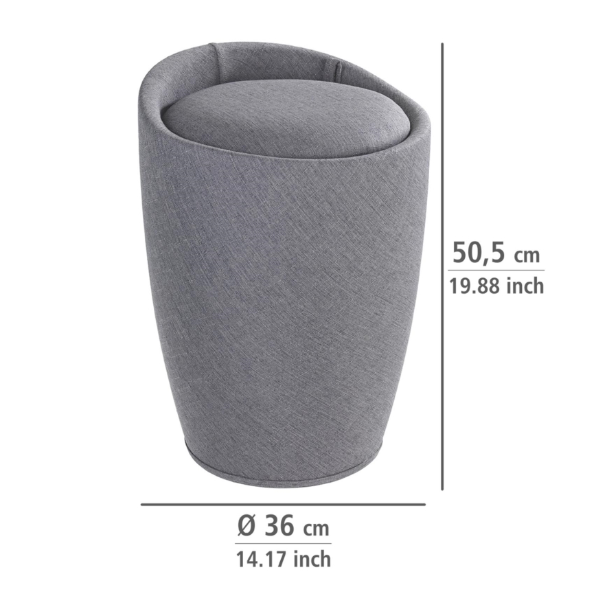 WENKO 22448100 - Stolček CANDY 36x50,5 cm siva/črna