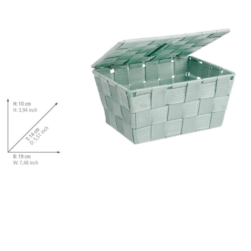 WENKO 22573100 - Zelena košarica ADRIA 19x14 cm