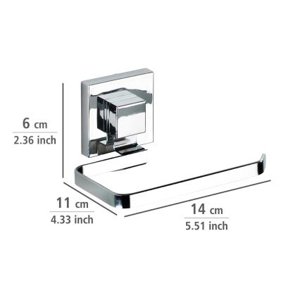 WENKO 22687100-Držalo za toaletni papir VACUUM-LOC QUADRO ED 14x11 cm sijajni krom