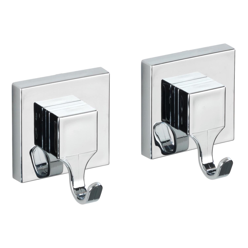 WENKO 22688100-Kavelj VACUUM-LOC QUADRO ED 6x7 cm srebrna/sijajni krom