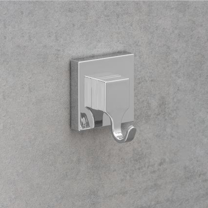 WENKO 22688100-Kavelj VACUUM-LOC QUADRO ED 6x7 cm srebrna/sijajni krom