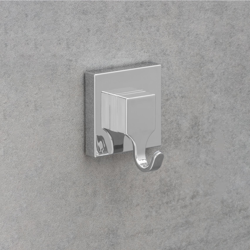 WENKO 22688100-Kavelj VACUUM-LOC QUADRO ED 6x7 cm srebrna/sijajni krom