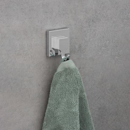 WENKO 22688100-Kavelj VACUUM-LOC QUADRO ED 6x7 cm srebrna/sijajni krom