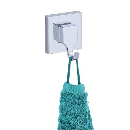 WENKO 22688100-Kavelj VACUUM-LOC QUADRO ED 6x7 cm srebrna/sijajni krom