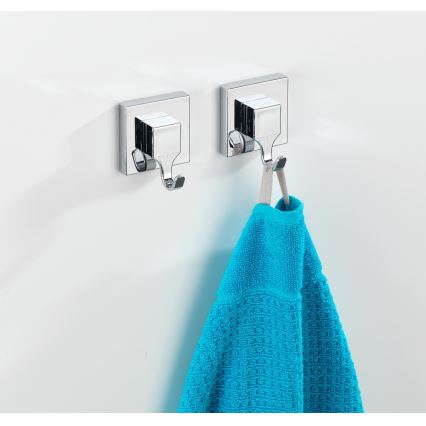 WENKO 22688100-Kavelj VACUUM-LOC QUADRO ED 6x7 cm srebrna/sijajni krom