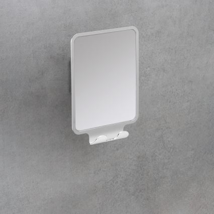 WENKO 22693100 - Kozmetično ogledalo VACUUM-LOC QUADRO ED 14x19,5 cm sijajni krom