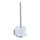 WENKO 22695100-WC WC krtača VACUUM-LOC QUADRO ED 9,5x37 cm srebrna/sijajni krom/prozorna