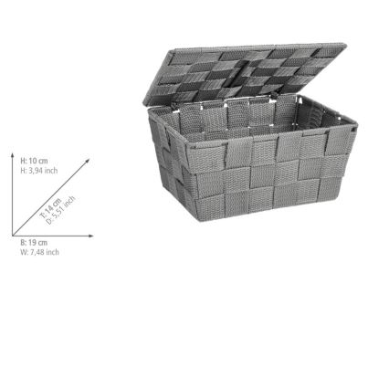 WENKO 22793100 - Koš ADRIA 19x14 cm siv