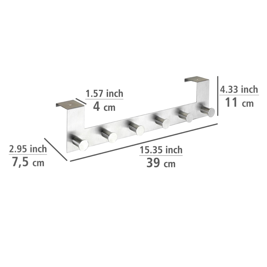 WENKO 22804100-Obešalnik CELANO 39x11 cm nerjaveče jeklo/srebrna