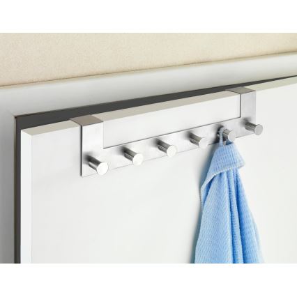 WENKO 22804100-Obešalnik CELANO 39x11 cm nerjaveče jeklo/srebrna