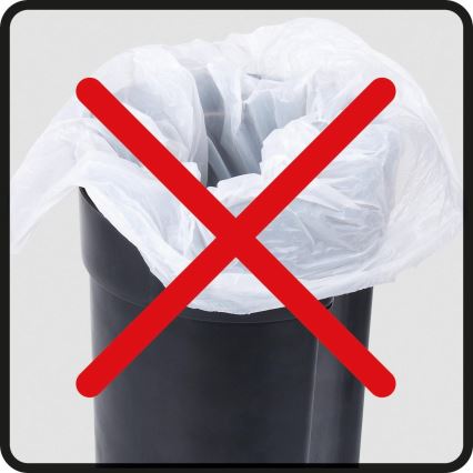 WENKO 22829100 - Koš LEMAN 17x25 cm nerjaveče jeklo/saten/črna