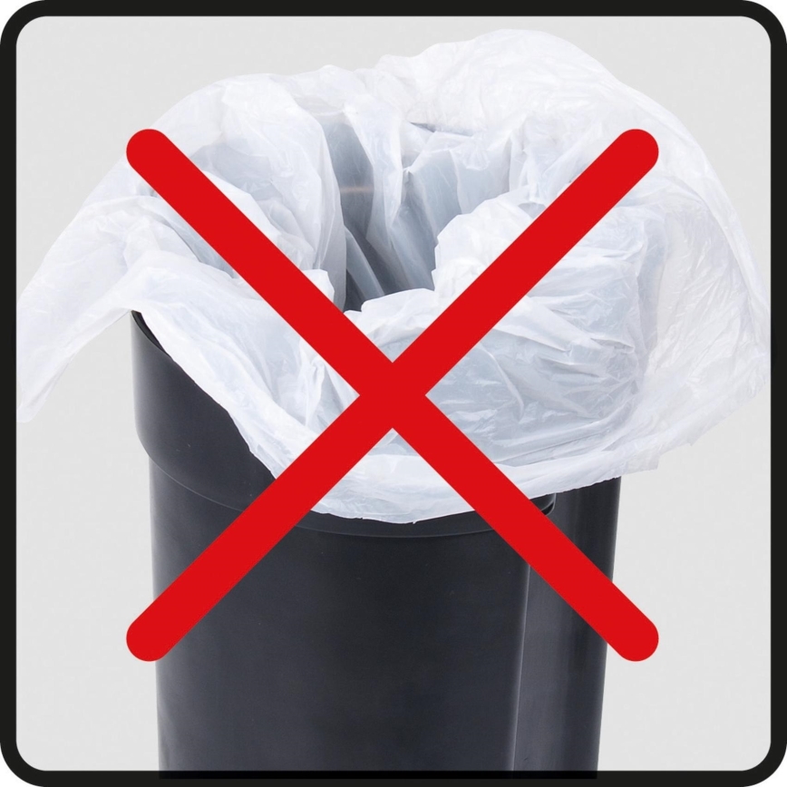 WENKO 22829100 - Koš LEMAN 17x25 cm nerjaveče jeklo/saten/črna