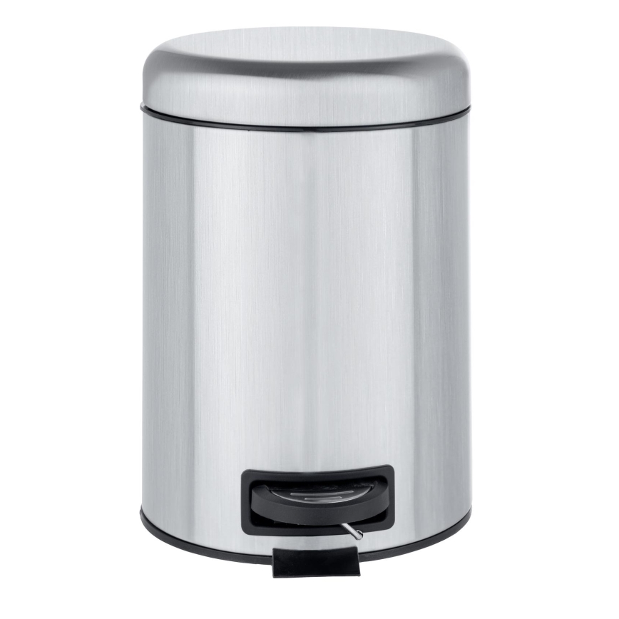 WENKO 22829100 - Koš LEMAN 17x25 cm nerjaveče jeklo/saten/črna