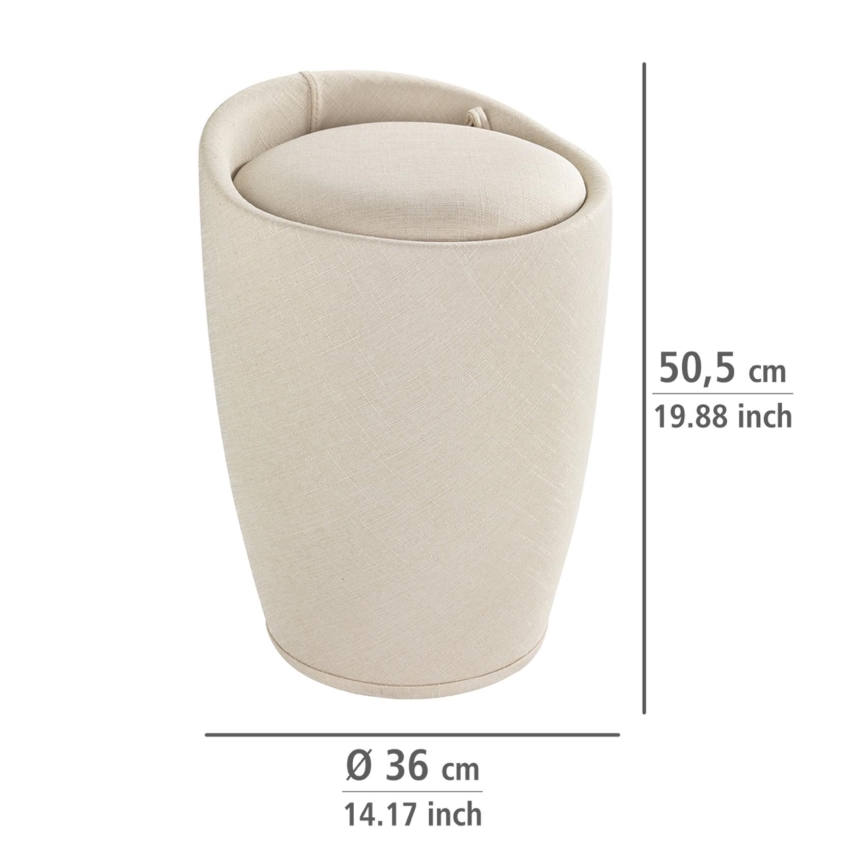 WENKO 22834100 - Stolček CANDY 36x50,5 cm bež/črn