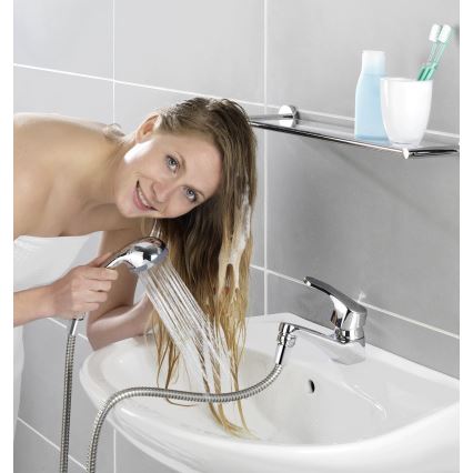 WENKO 22866100 - Tuš UNIVERSAL 170x6,5 cm sijajni krom/srebrna/siva