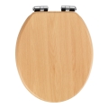 WENKO 22979100-WC sedež NARAVNA BUKOVINA 35,5x42,5 cm rjava/srebrna