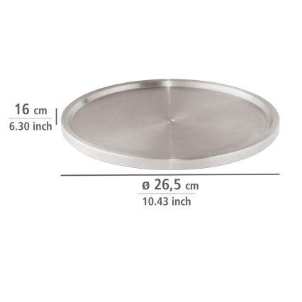 WENKO 2334100 - Pladenj iz nerjavečega jekla 26,5 x 1,5 cm, srebrne barve