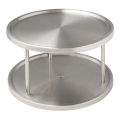 WENKO 2335100 - Vrtljiv pladenj za omaro CABINET CAROUSEL 26,5x15,5 cm nerjaveče jeklo/srebrna