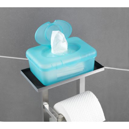 WENKO 23364100 - WC krtača DEBAR 21x70,5 cm nerjaveče jeklo/saten/bela