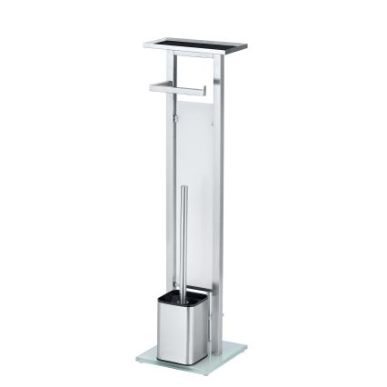 WENKO 23364100 - WC krtača DEBAR 21x70,5 cm nerjaveče jeklo/saten/bela