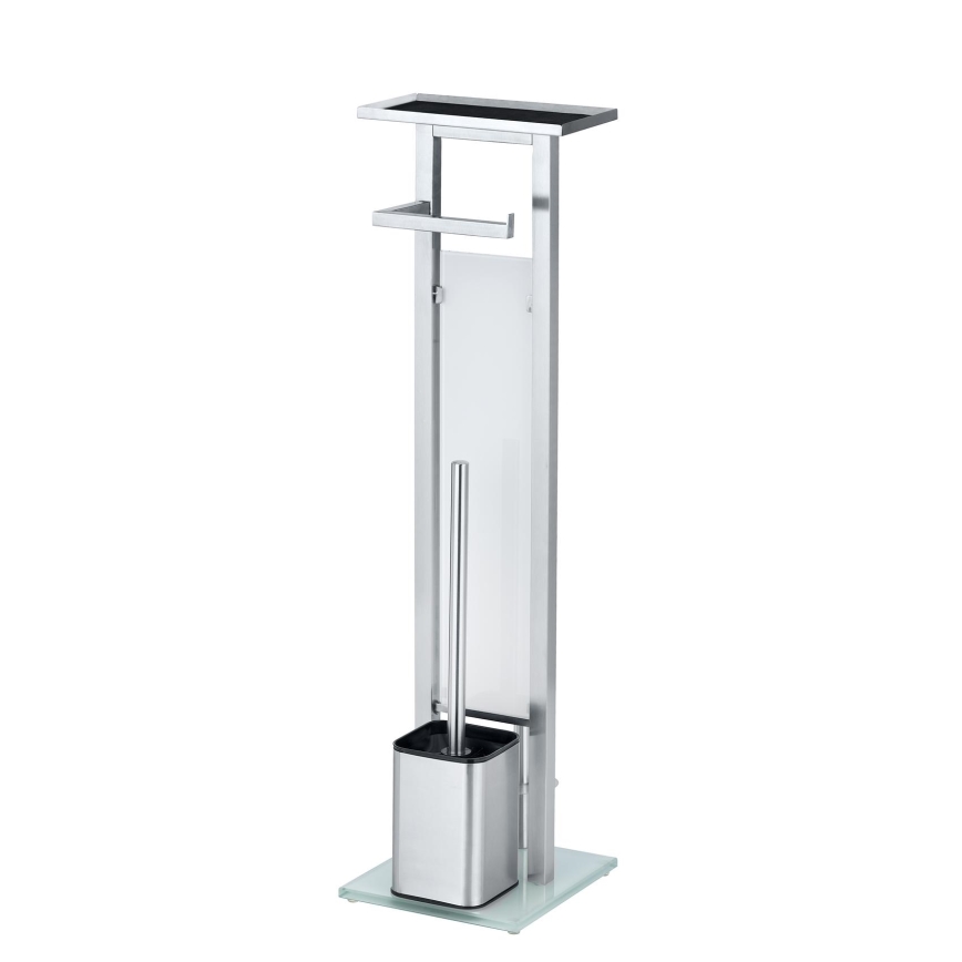 WENKO 23364100 - WC krtača DEBAR 21x70,5 cm nerjaveče jeklo/saten/bela